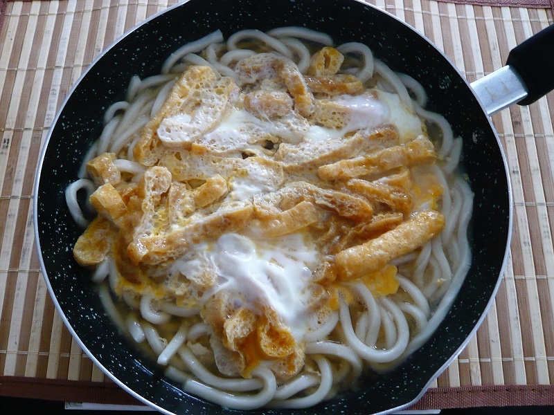 揚げ卵とじうどん