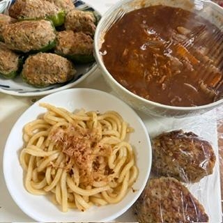 ピーマン肉詰・ハヤシを作る！ハンバーグと焼うどんも