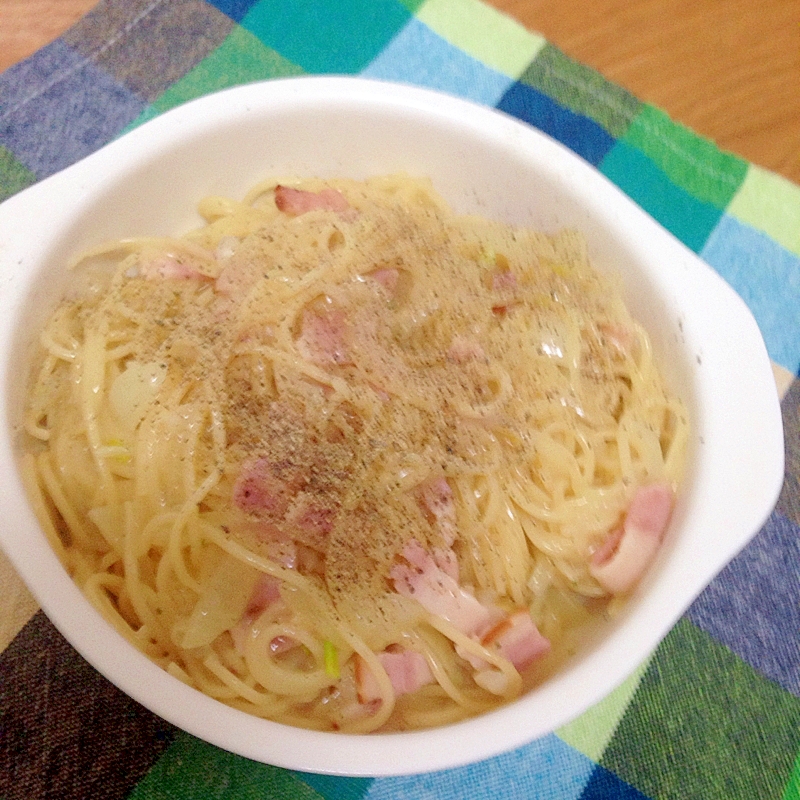 あさりとベーコンのスープパスタ♡