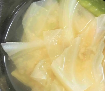 白なす春菊キャベツ味噌汁