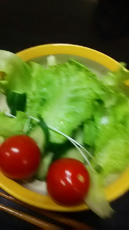 トマト、ねぎ、きゅうり入り♪グリーンサラダ