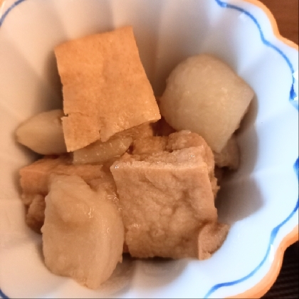 里芋と厚揚げの麺つゆ煮♡