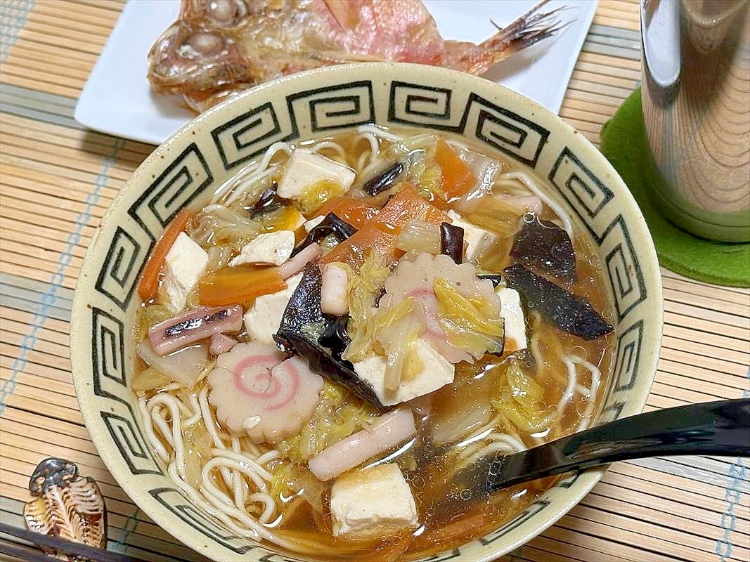 中華丼の具…お豆腐入れて次の日はラーメンに変身の術