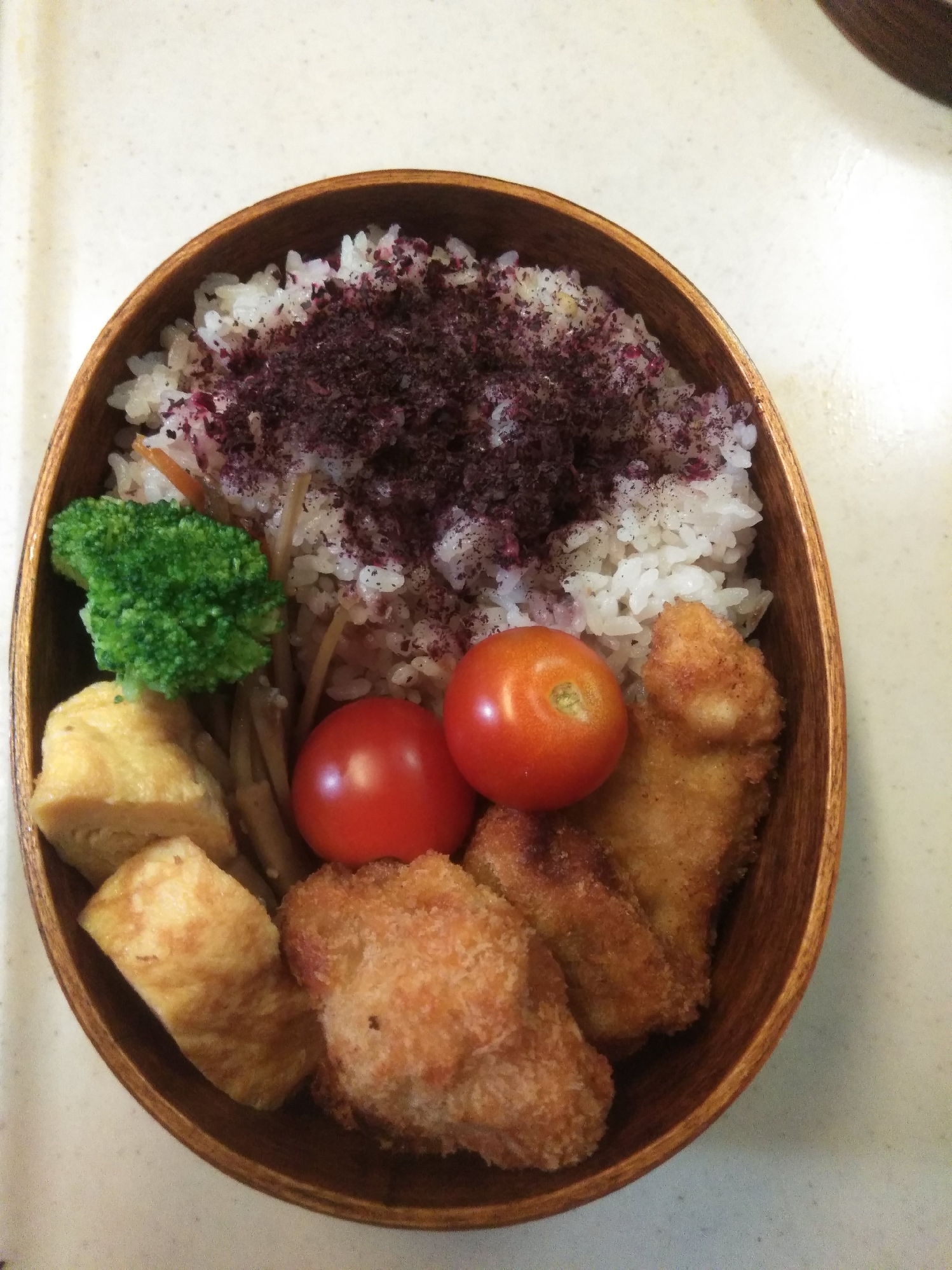 高校男子弁当　豚味噌チーロール