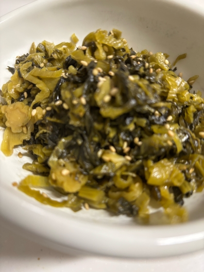ちゃっと酸味のある高菜が美味しくなりました。