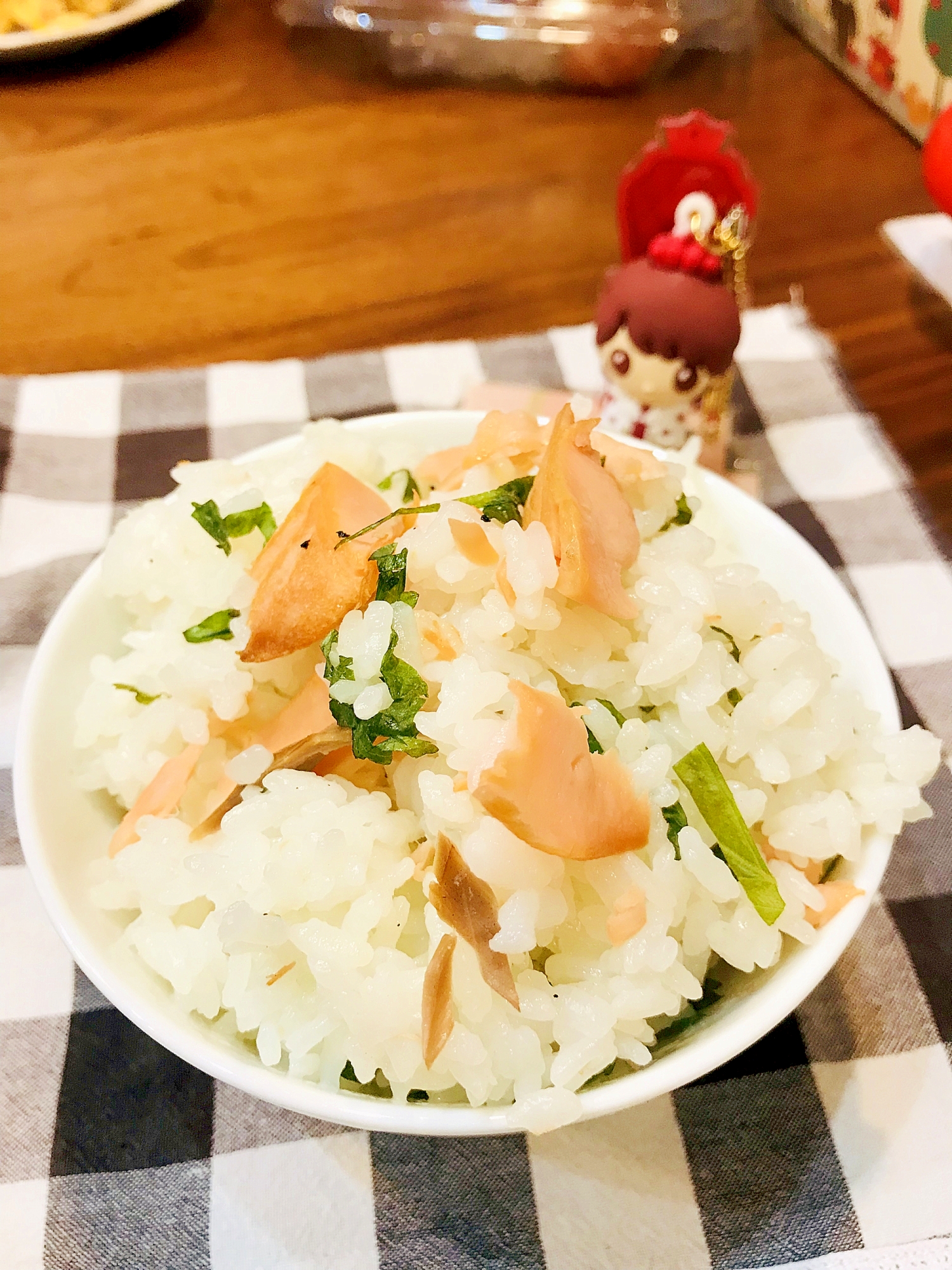 お握りにしても美味しい！大葉香る鮭ごはん