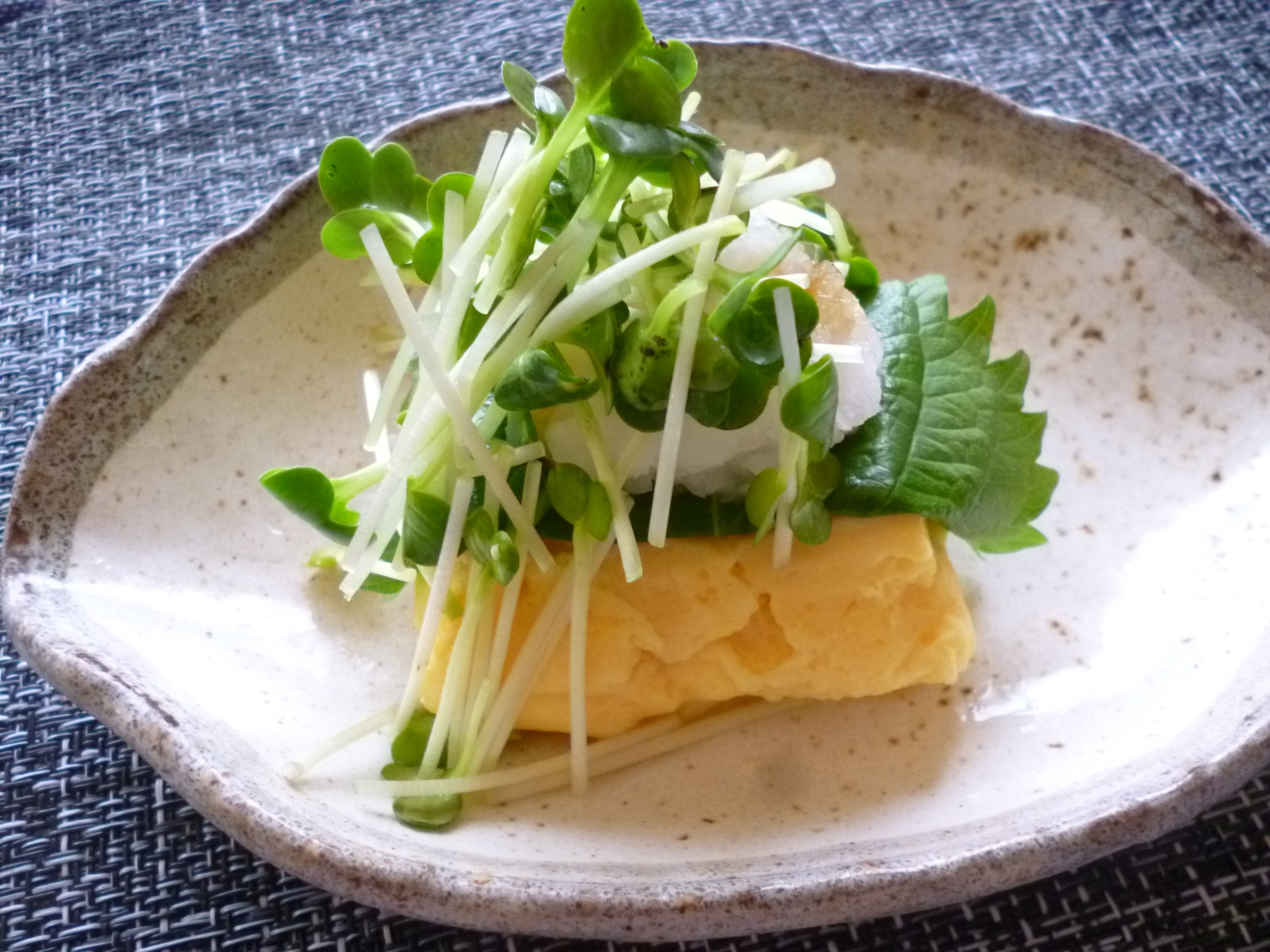 レンジでおろし貝われの卵焼き♩