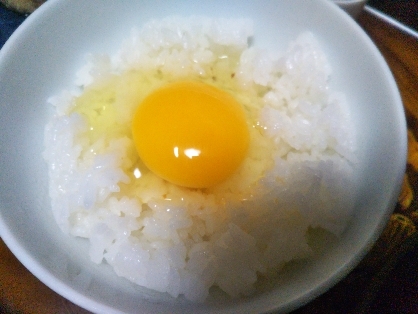 からし＆ピーナッツバター入り♪卵かけご飯