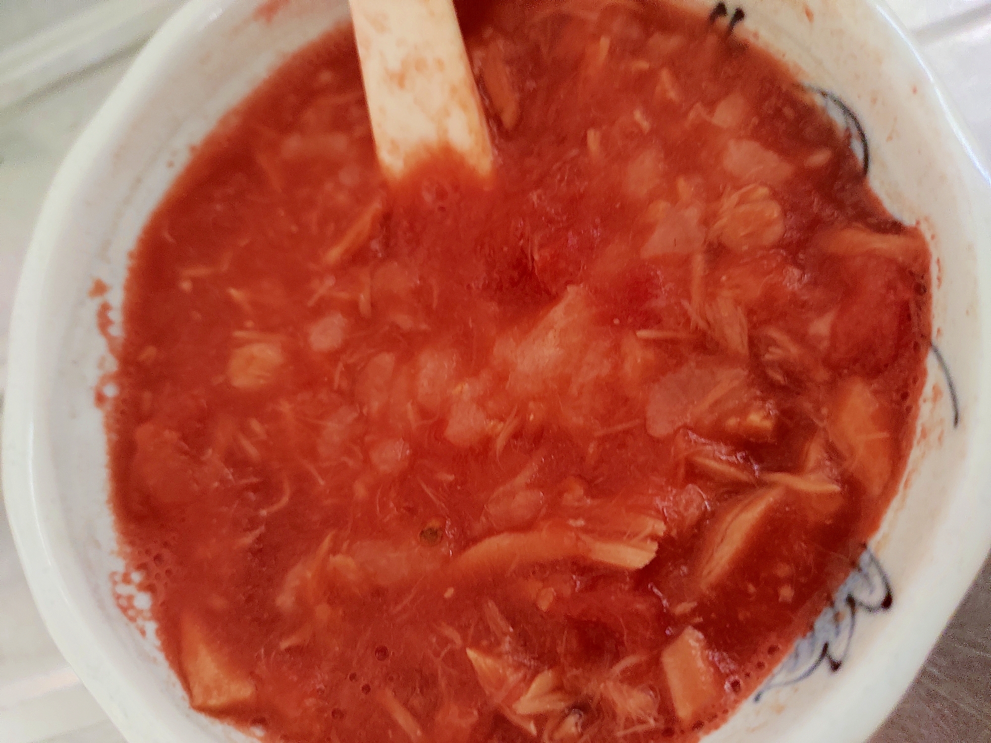 離乳食　ツナのトマト煮込み