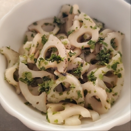 止まらない食感♡れんこんのきんぴらのり塩味
