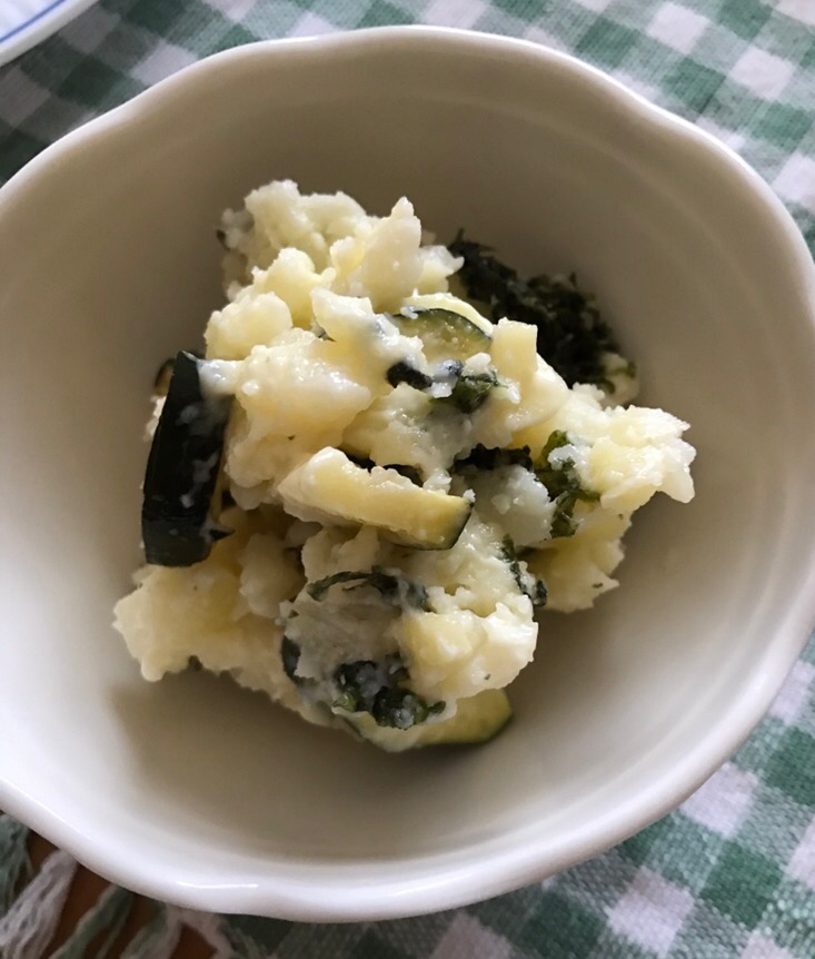 ズッキーニの焼きばら海苔のポテトサラダ