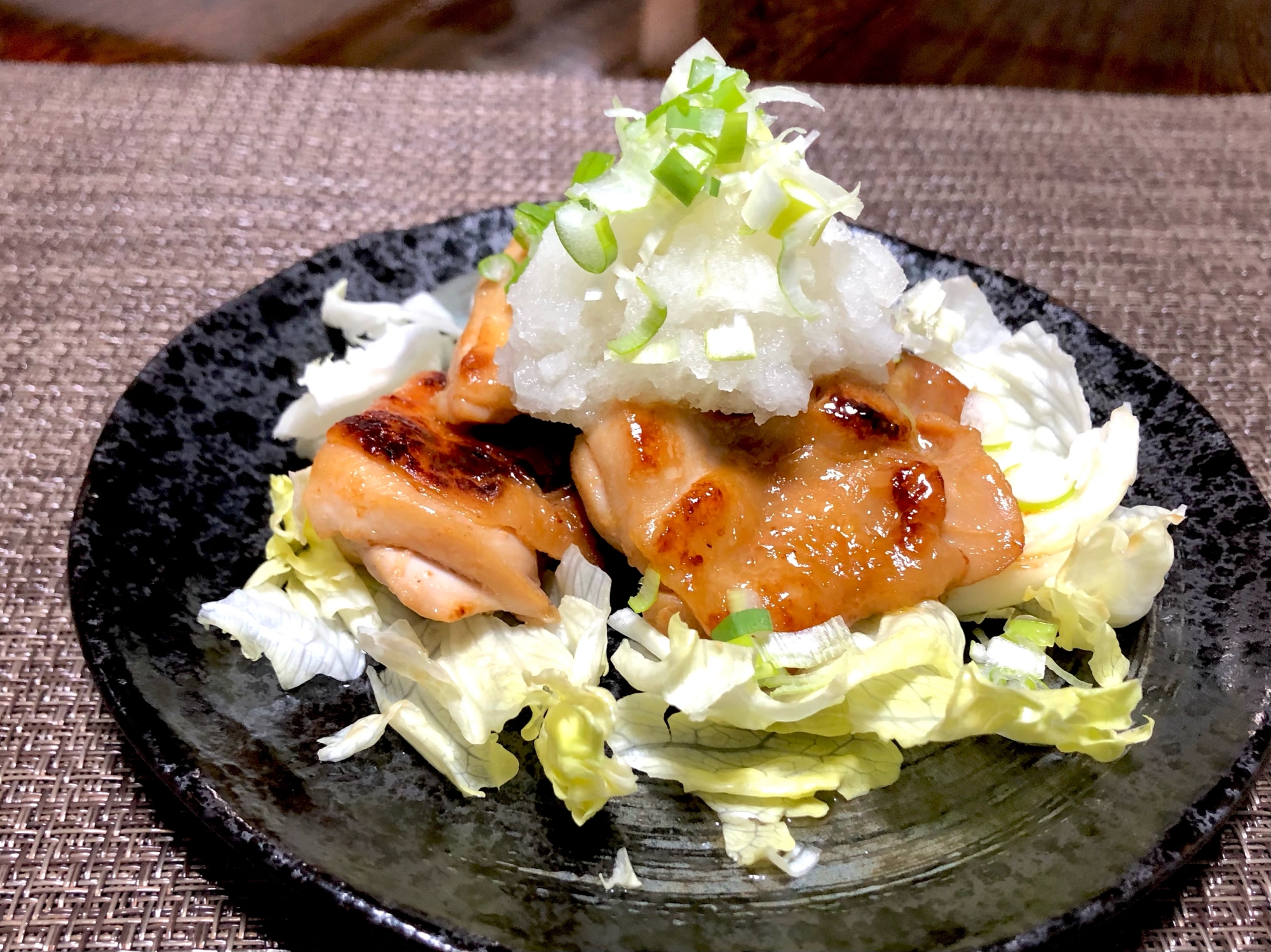 大根おろしでさっぱり❤️鶏もも肉の照り焼き