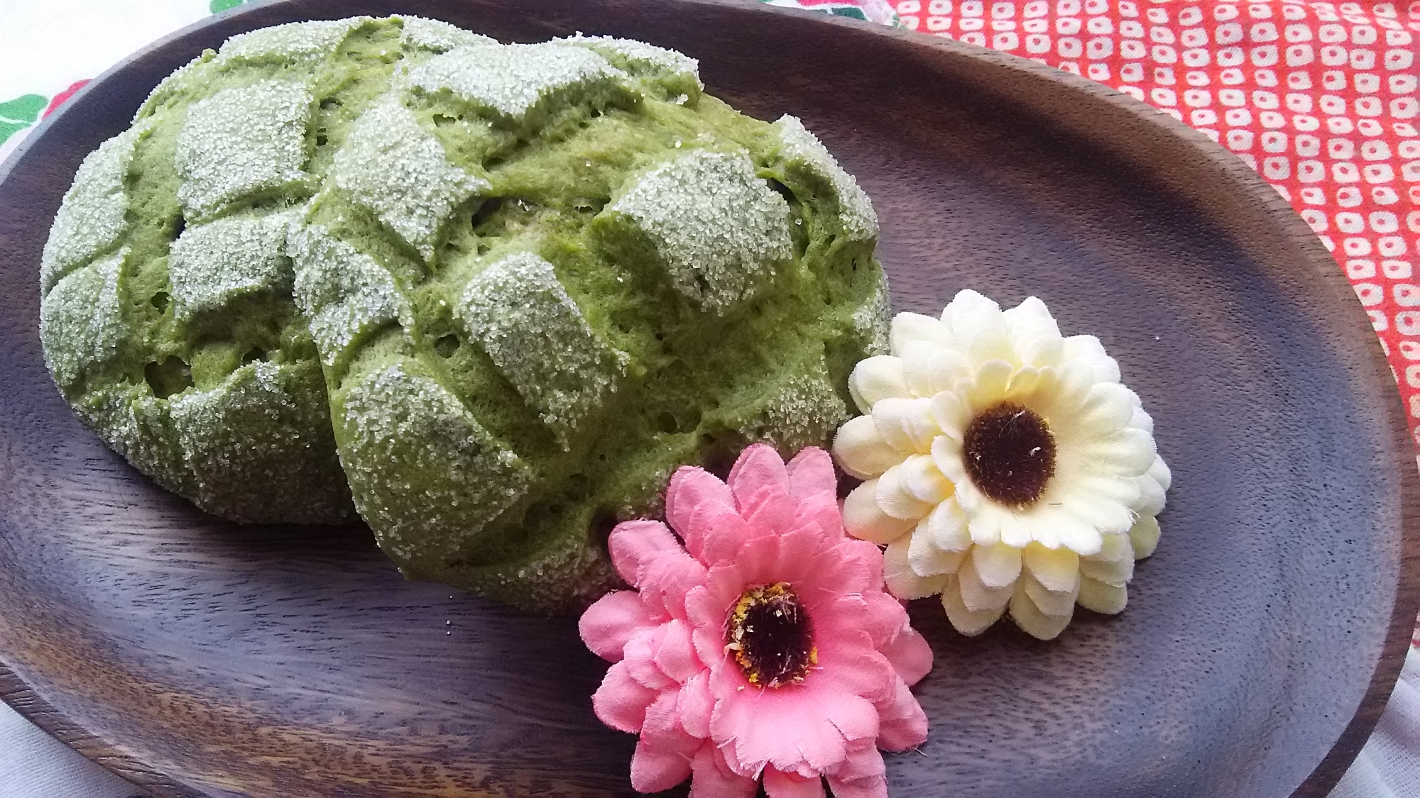 サクッふわ♪抹茶メロンパン