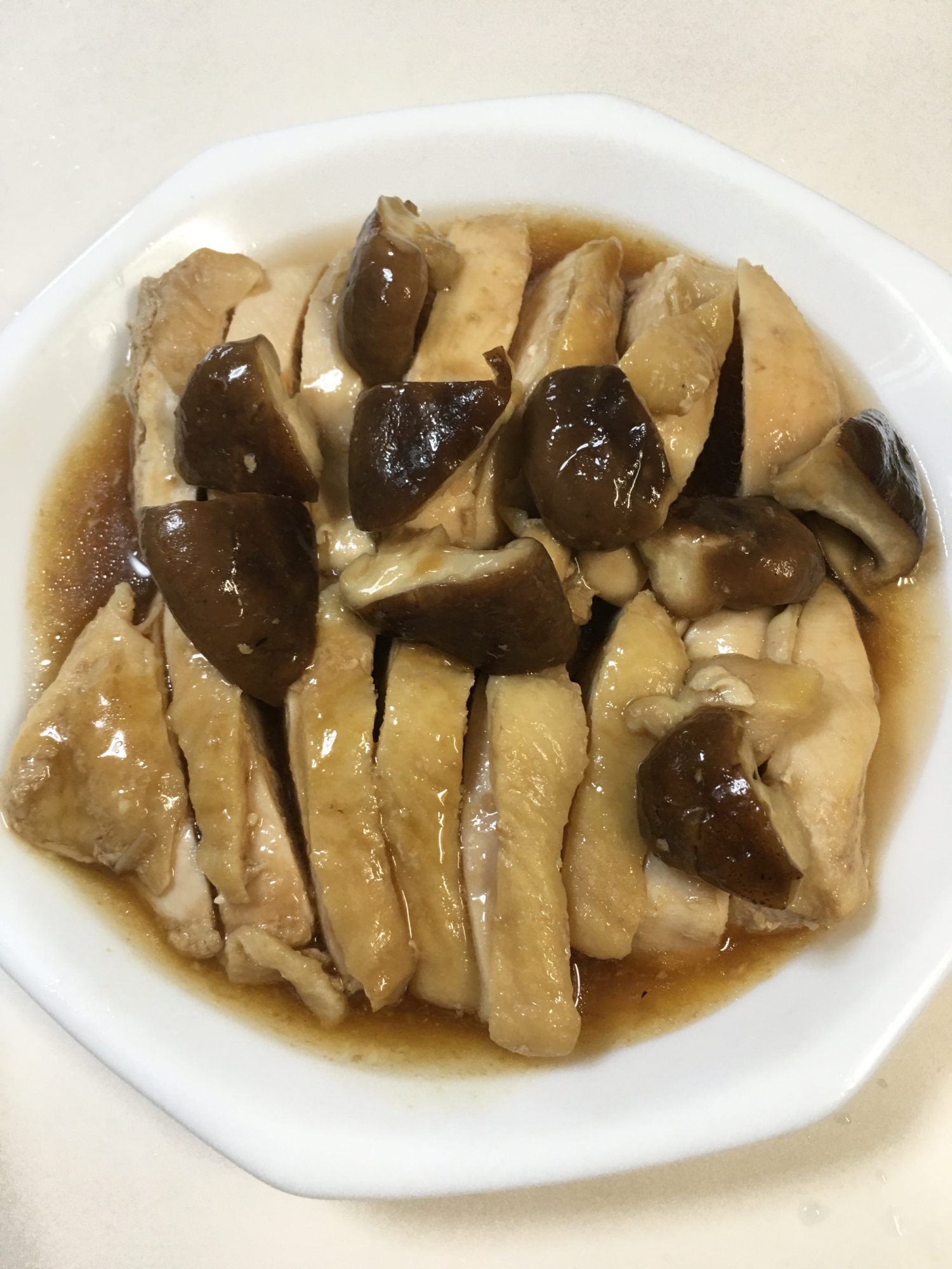 鶏むねと椎茸の中華風煮物