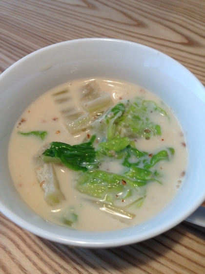 ヘルシー♪白菜の豆乳スープ