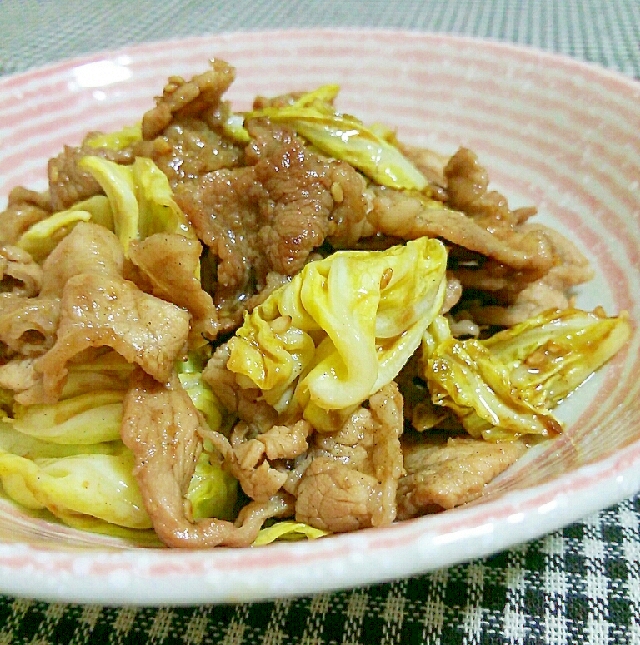 山椒香る❀豚キャベ炒め