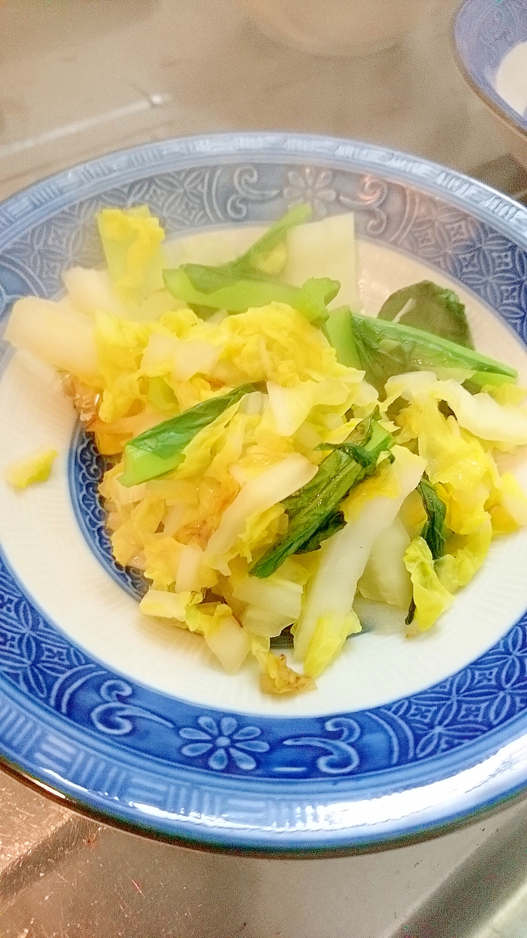 【レンチン料理】白菜と小松菜の和え物