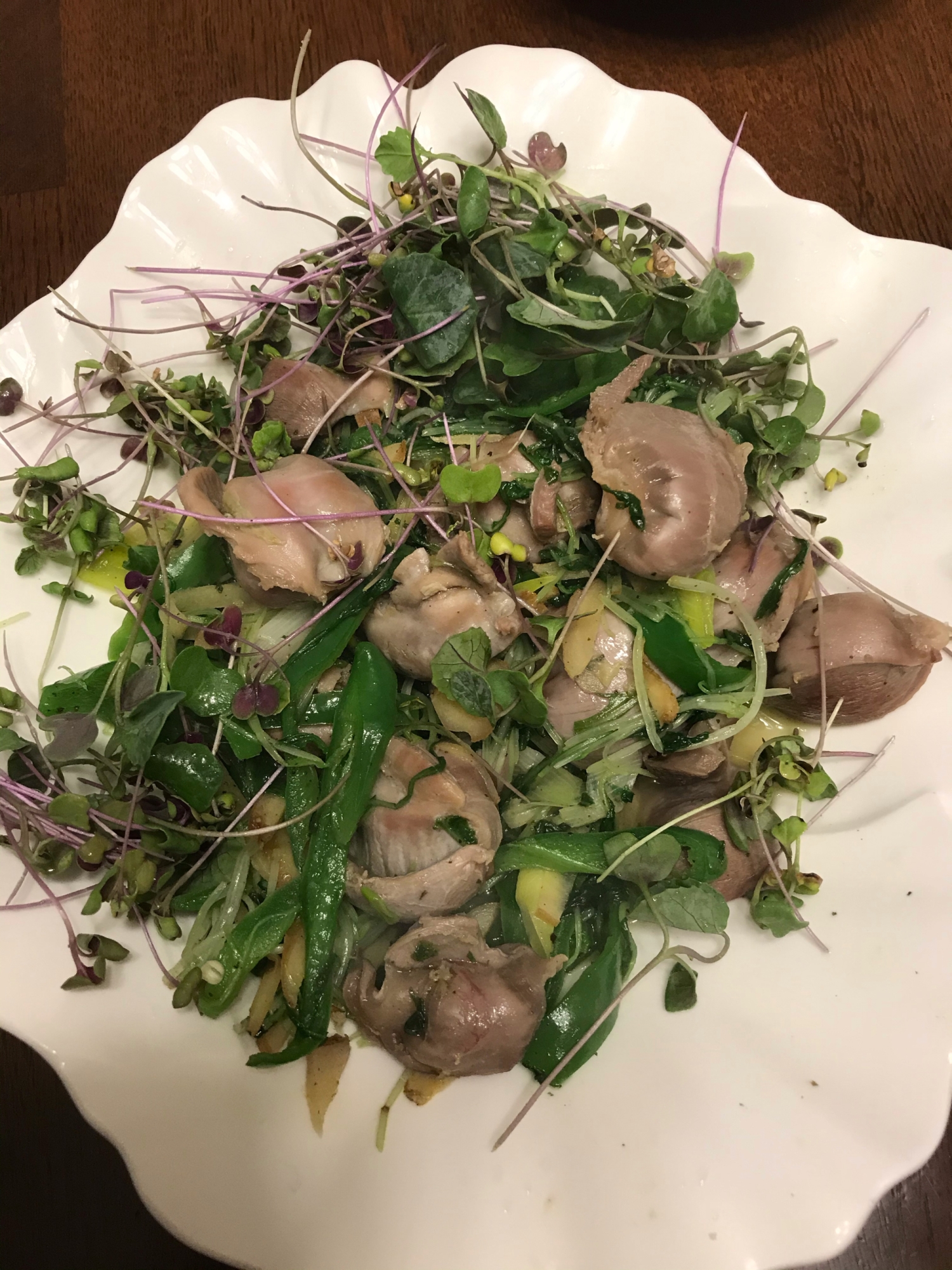 砂肝のバター塩胡椒焼き