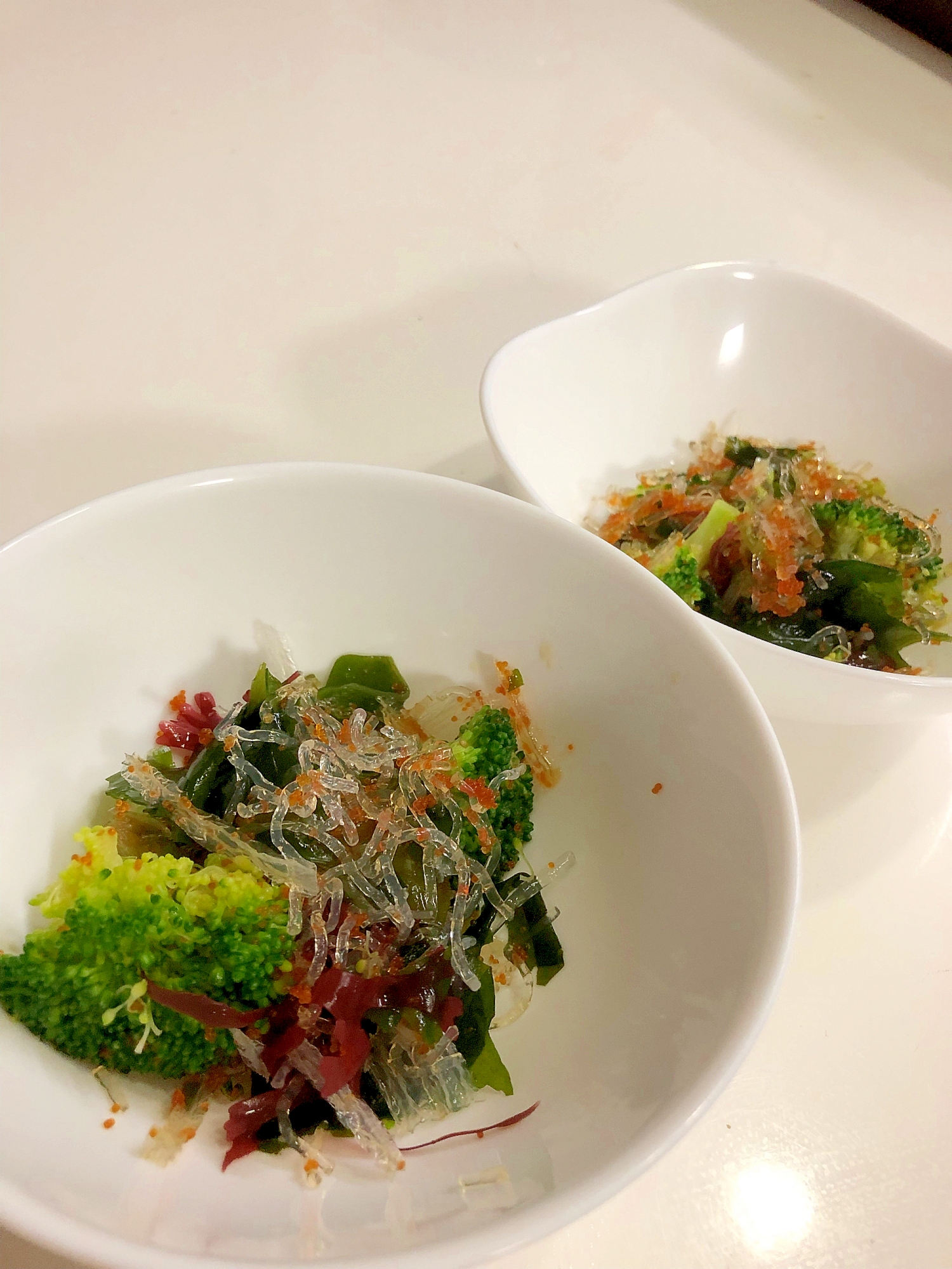 ブロッコリーと海藻のプチプチサラダ