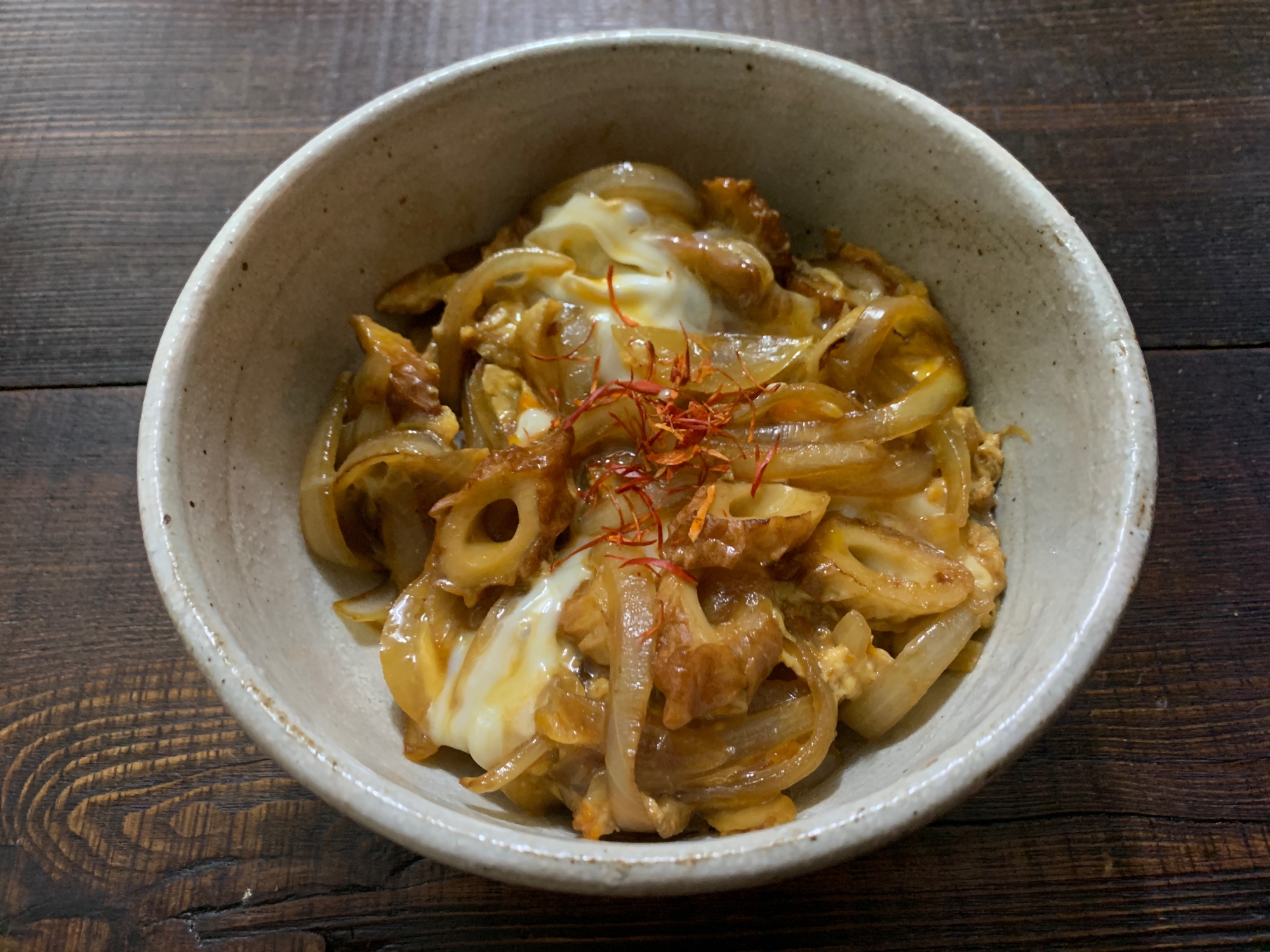 竹輪と玉ねぎと卵の丼ぶり！名付けて、ちくたま丼！