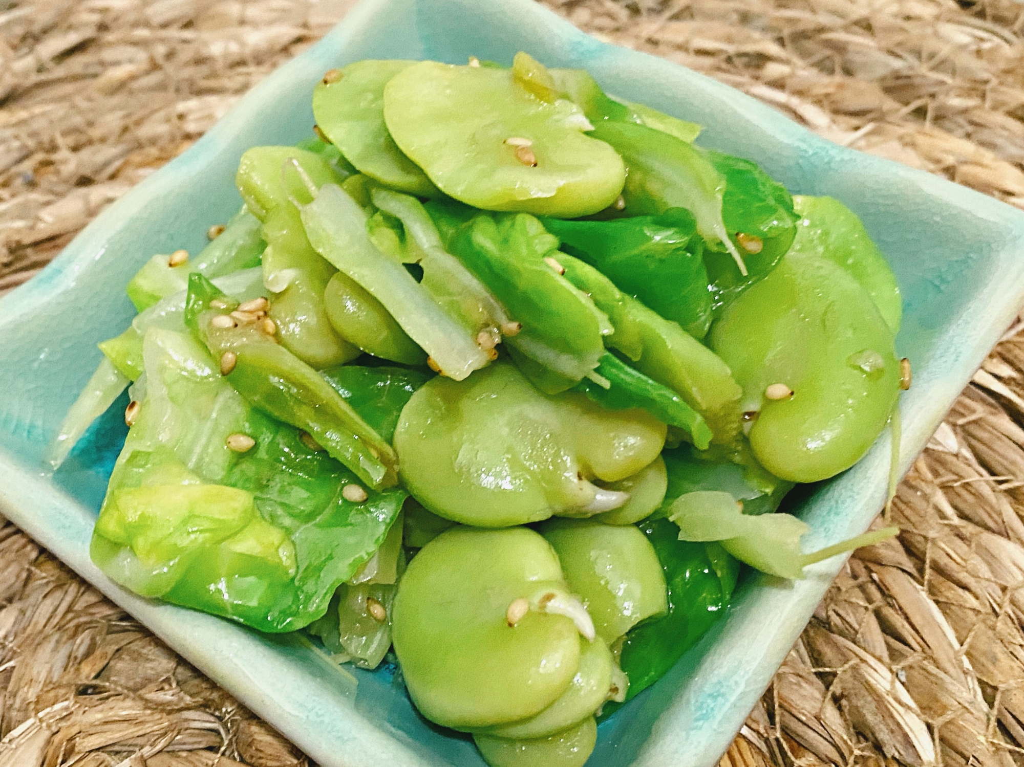 *୨୧✦そら豆とキャベツのナムル✦୨୧*