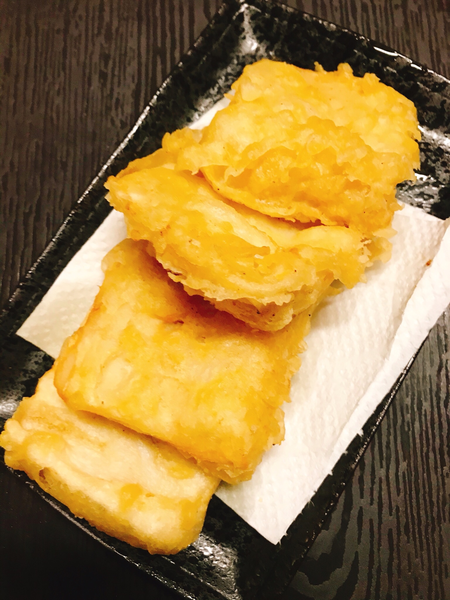 ガーリック風味！はんぺんの天ぷら　68円