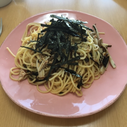 めんつゆで☆簡単！きのこツナの和風パスタ