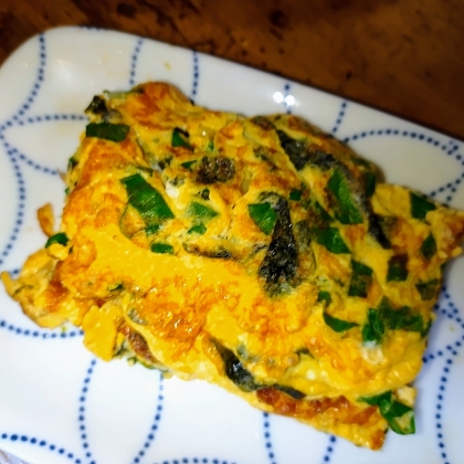大葉と納豆の卵焼き