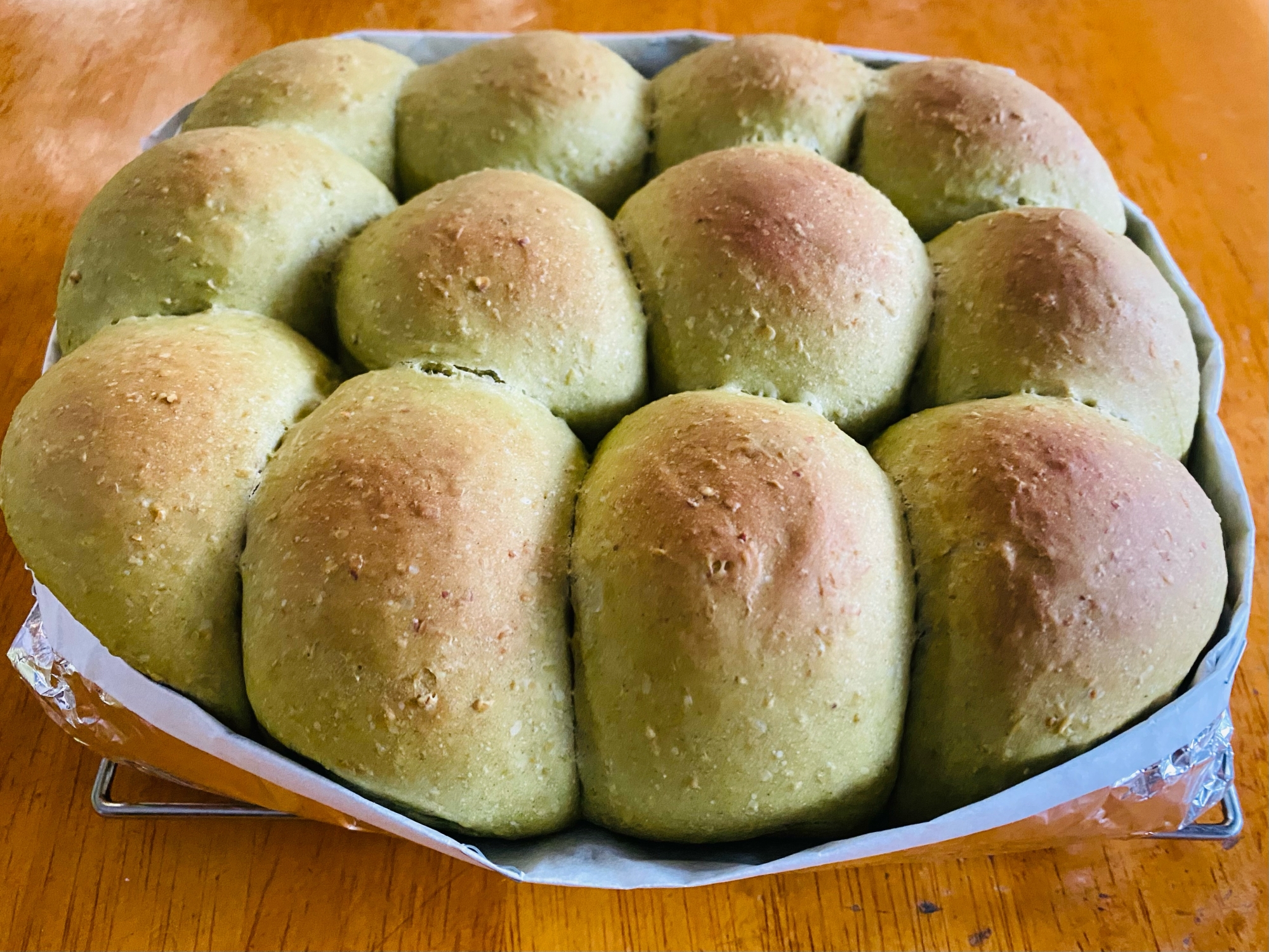 ⭐️抹茶のフワフワちぎりパン⭐️オートミール入り