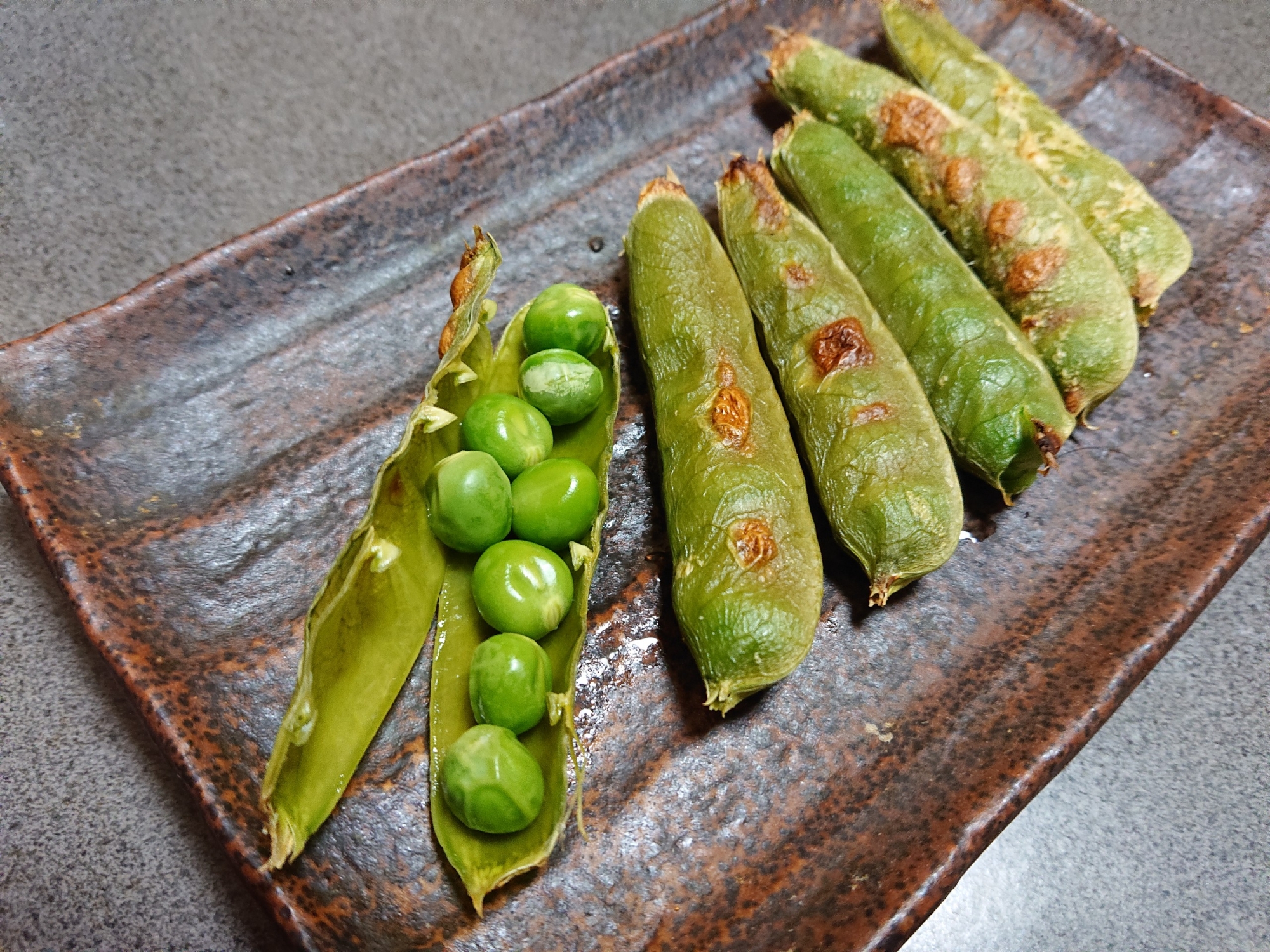 簡単☆焼きえんどう豆