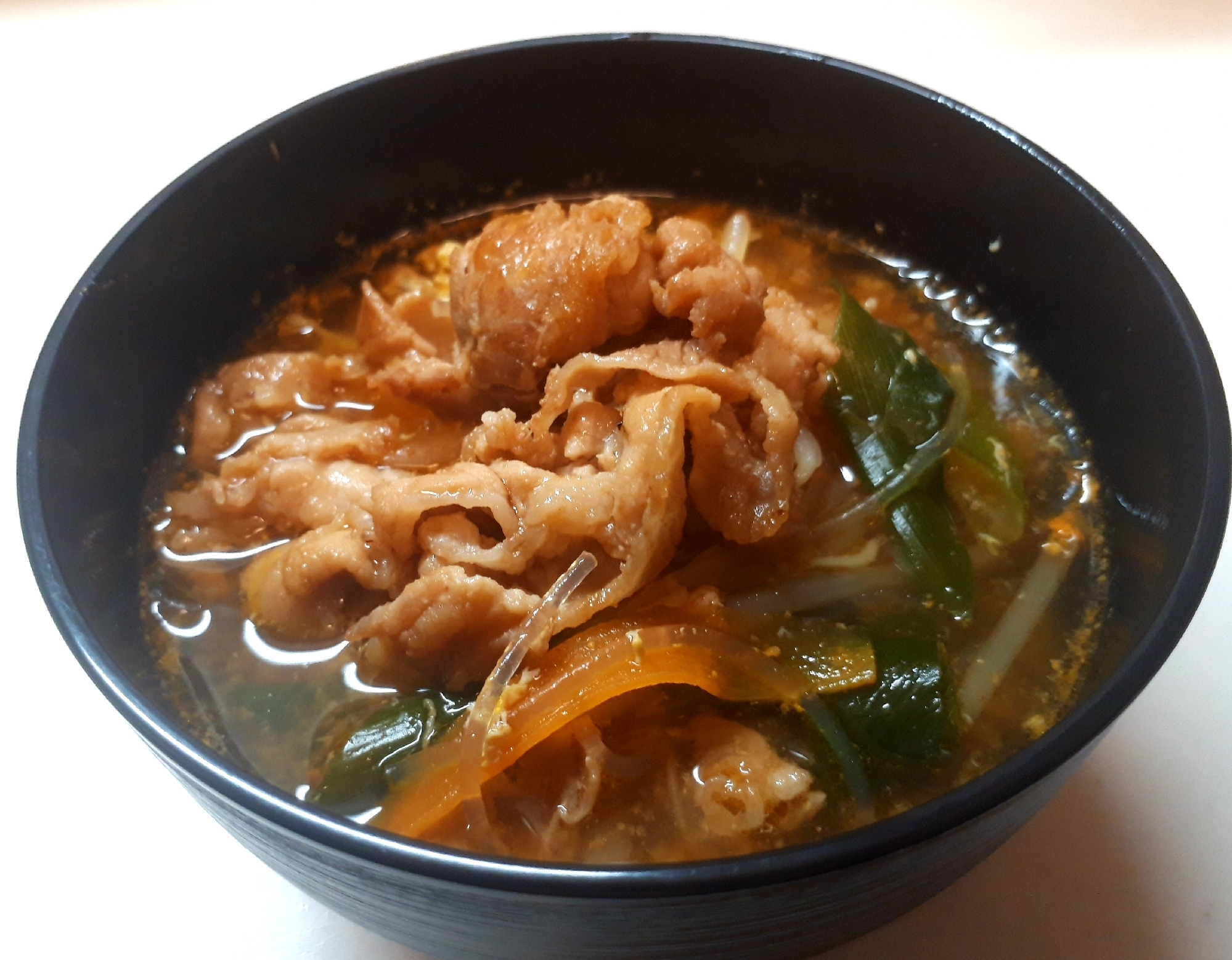 もやしとはるさめの韓国風スープ