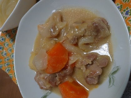鶏肉と小松菜のケチャップクリーム煮