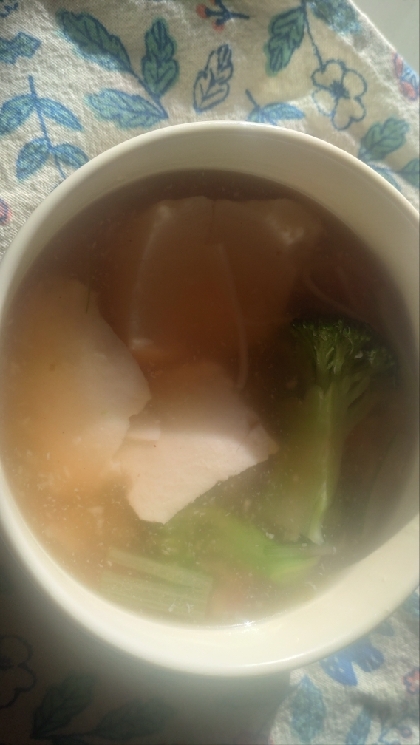 カニかまとブロッコリーのとろとろ豆腐あんかけ♪