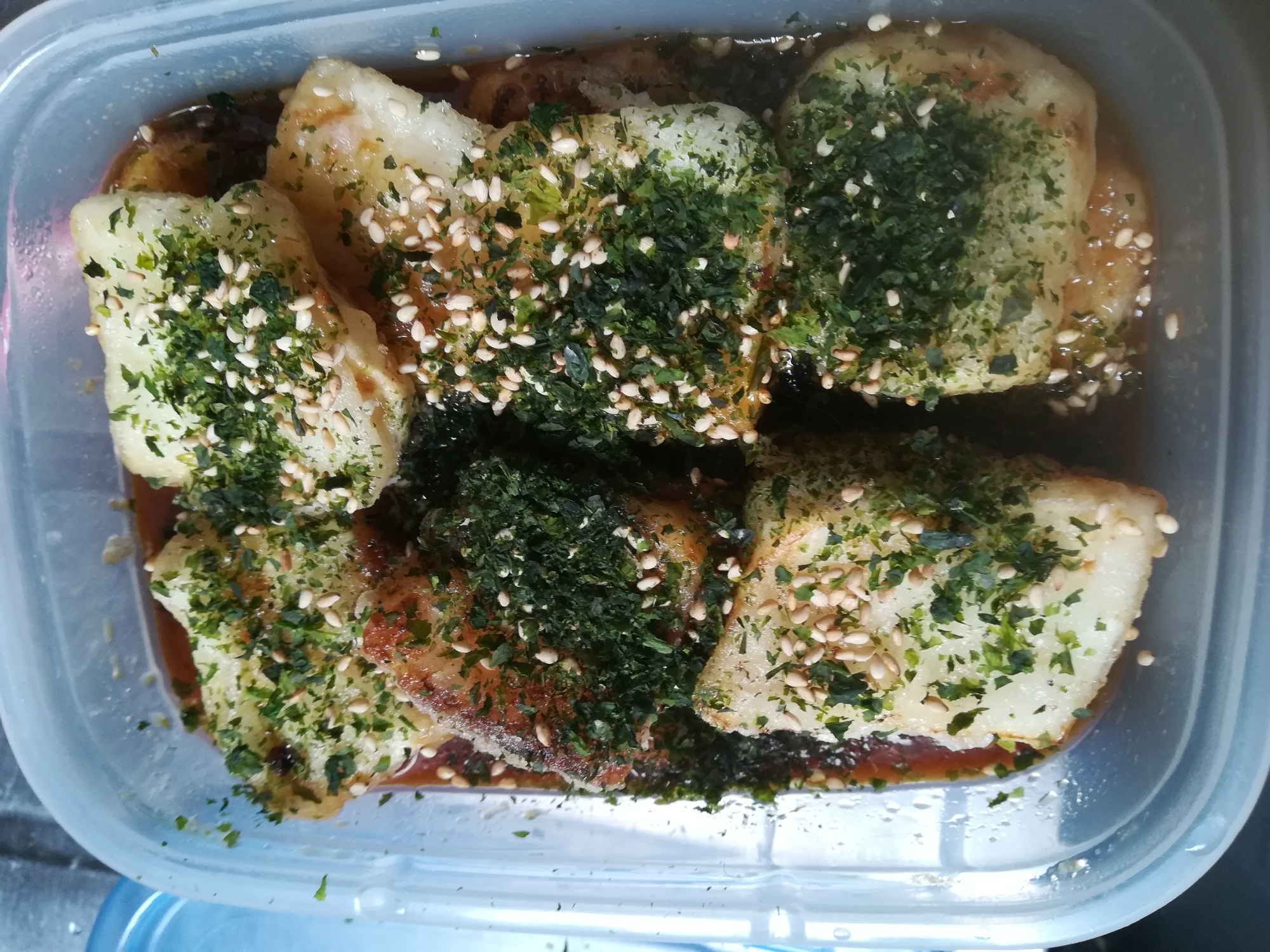 焼肉のたれでボリューミーな揚げ出し豆腐