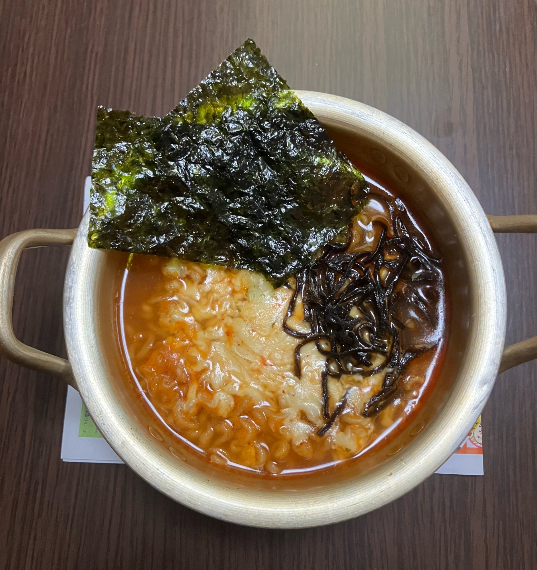 簡単☆韓国海苔のせ辛ラーメン