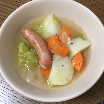 野菜がたくさん食べれて良いですね^ ^身体も温まりました。