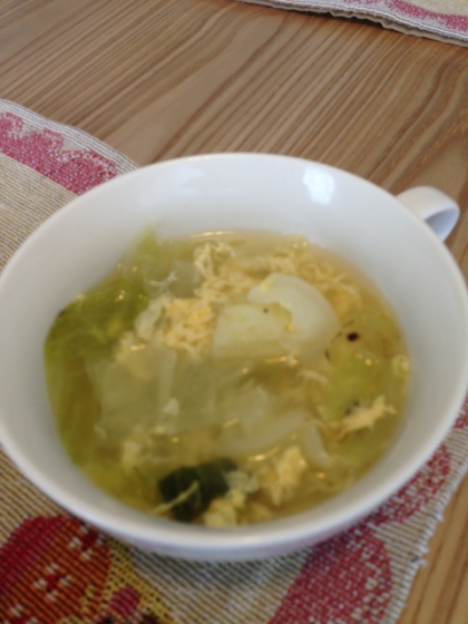 キャベツとかき卵のスープ