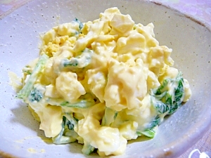 小松菜と卵で簡単サラダ