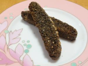 卵なし☆バターなし☆黒ゴマのビスコッティ