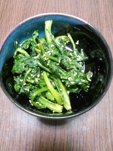 春菊のおひたし　とても美味しかったです♪
ごちそうさまでした。(^O^)