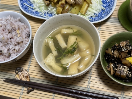 おかひじきの味噌汁