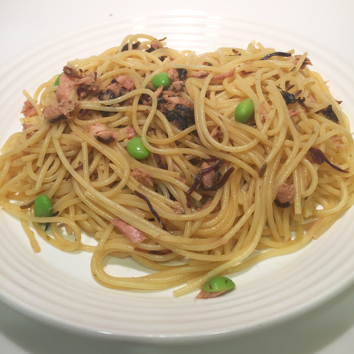 ツナと塩昆布の和風パスタ レシピ 作り方 By まーち 楽天レシピ