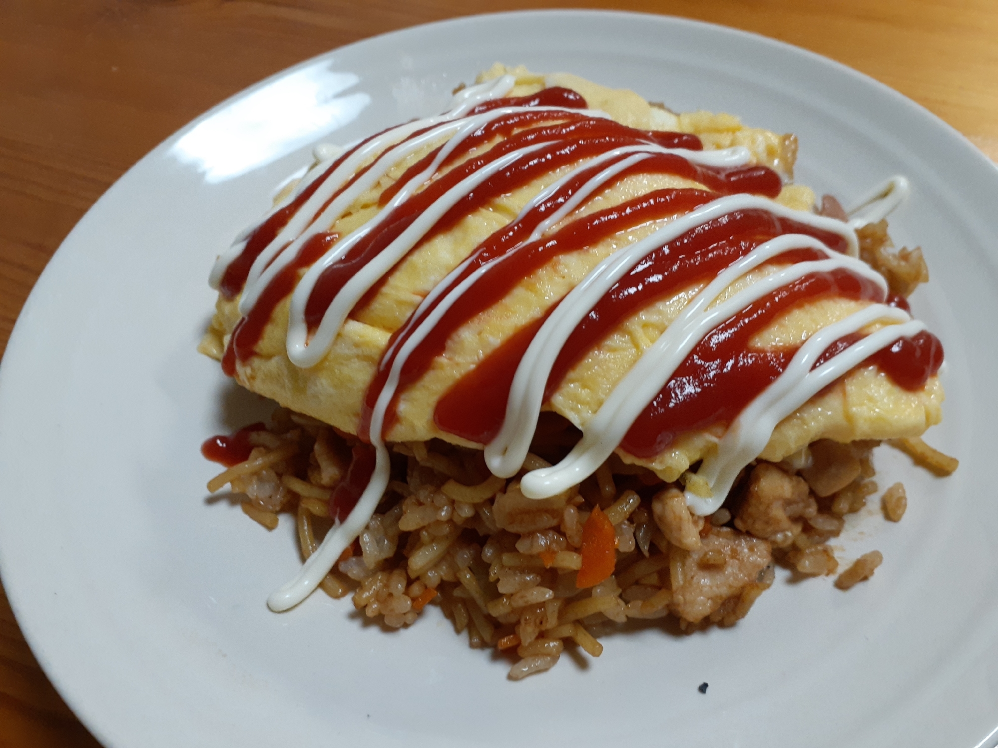 ガッツリ美味しい!オムそば飯!