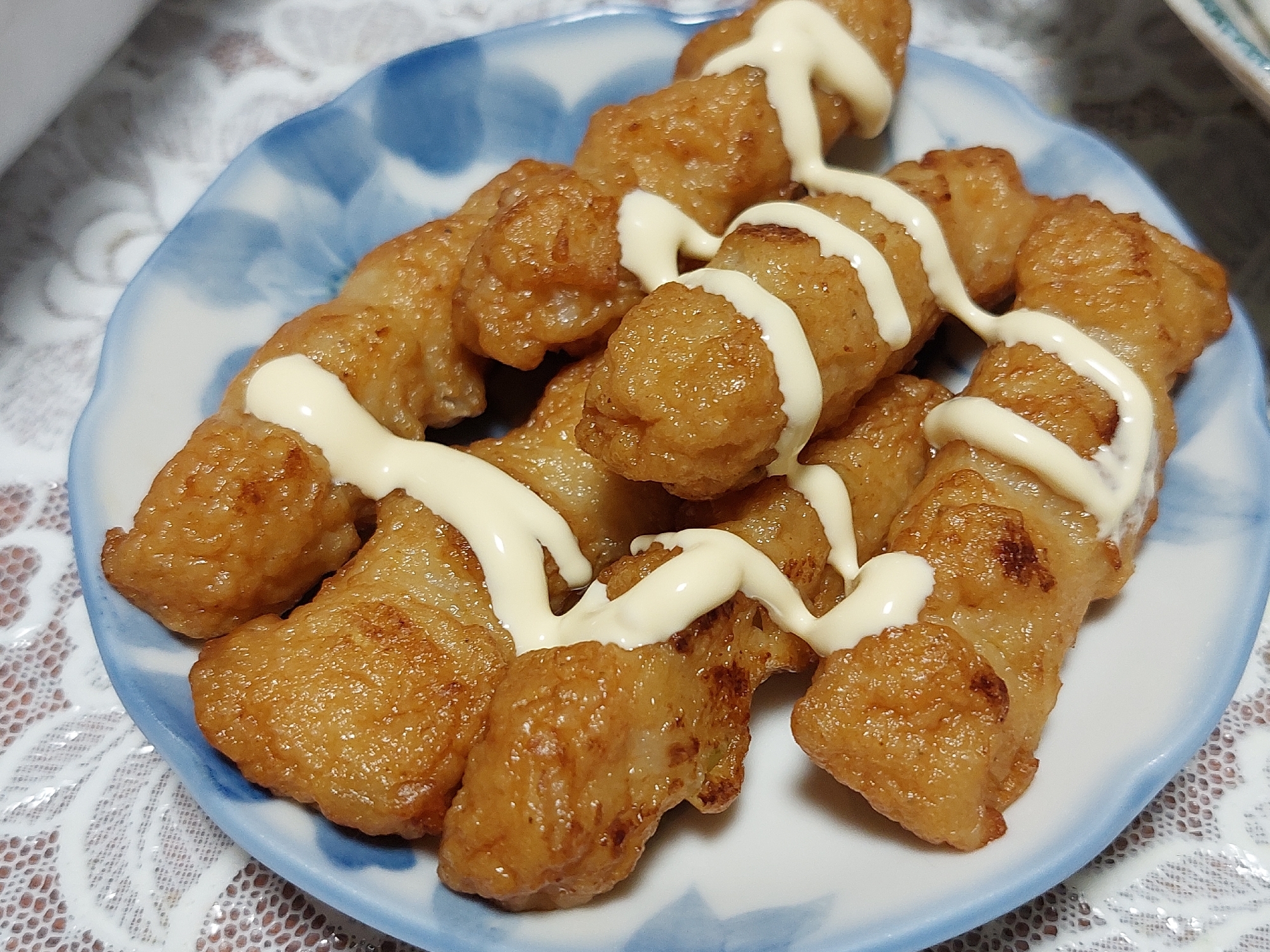 さつま揚げの醤油マヨ焼き