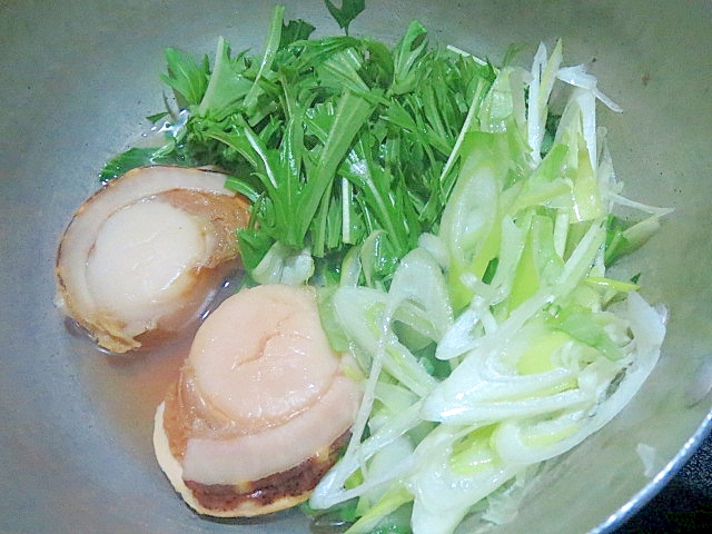 ほたてと水菜のさっと煮