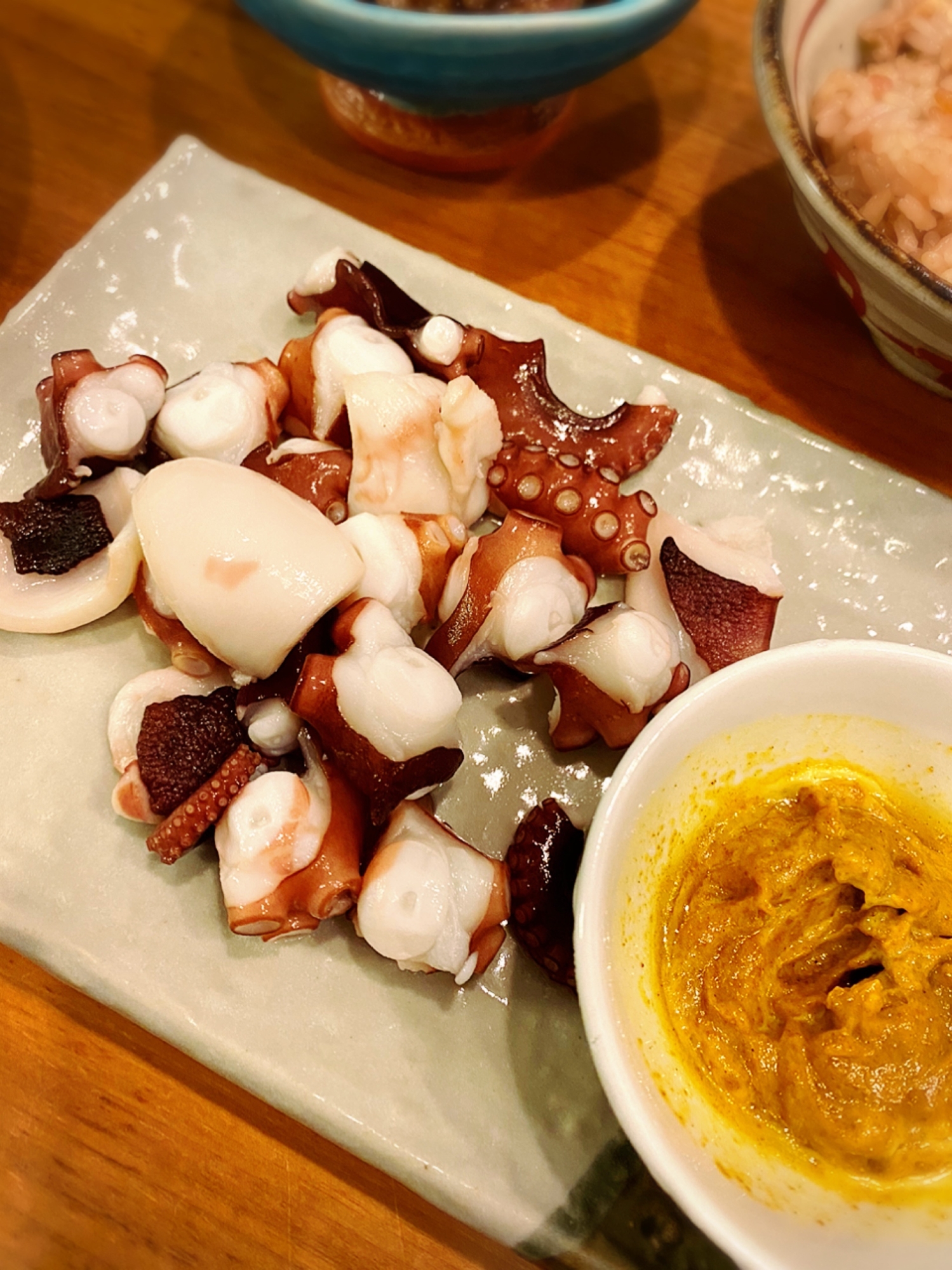 タコを美味しく食べるカレーマヨディップ