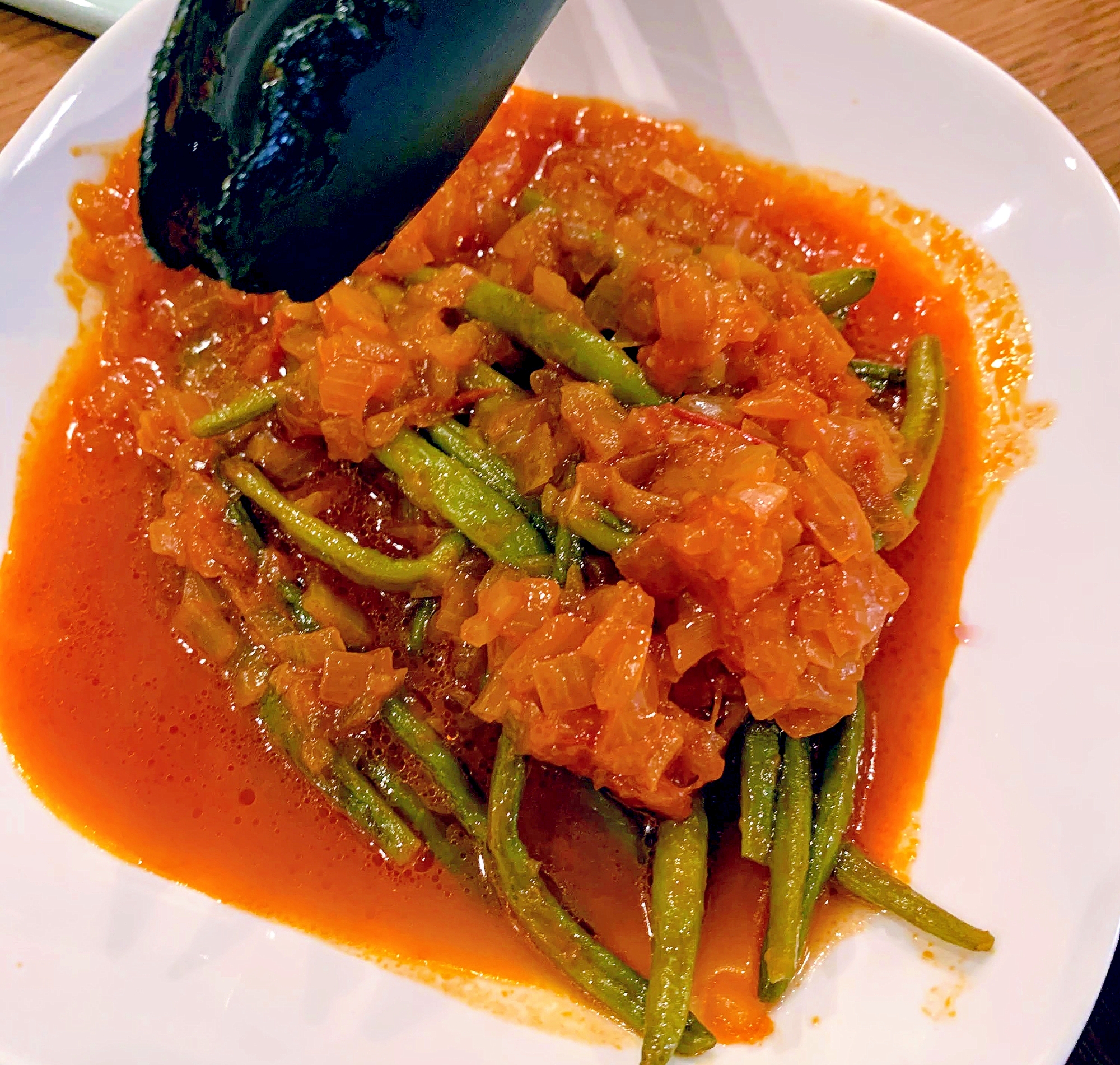 トルコ料理!サヤインゲンのピリ辛炒め煮