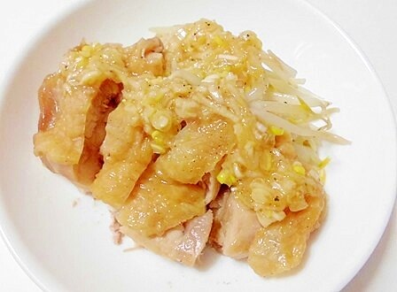 ローストチキンのもやし添え ☆ ねぎ塩だれで レシピ・作り方 by v