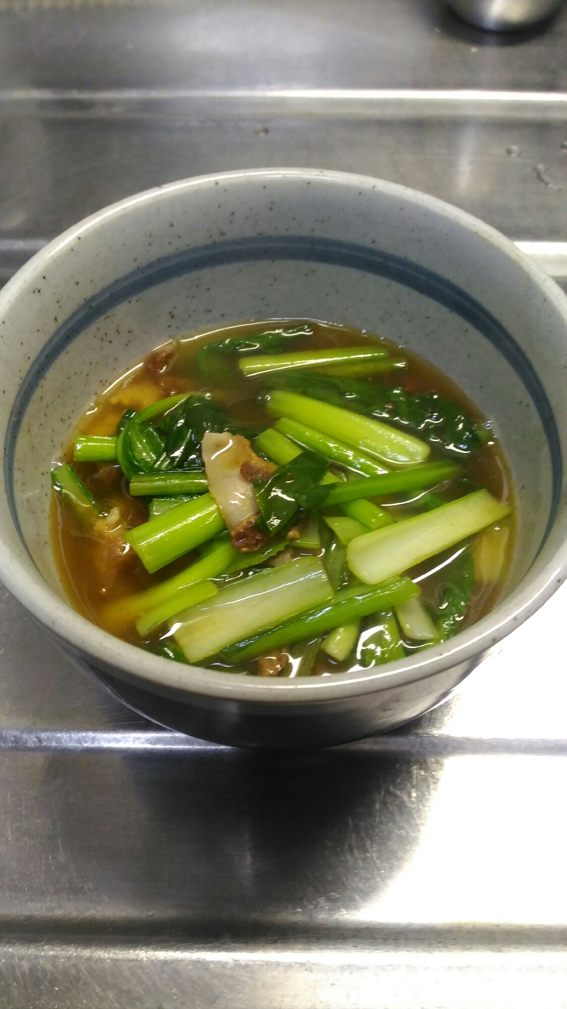 小松菜の中華風ボリュームスープ