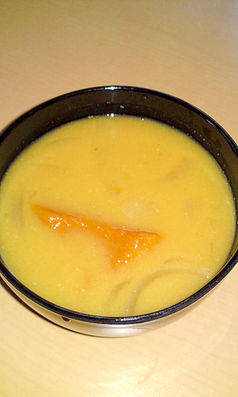 冷凍カボチャの味噌汁